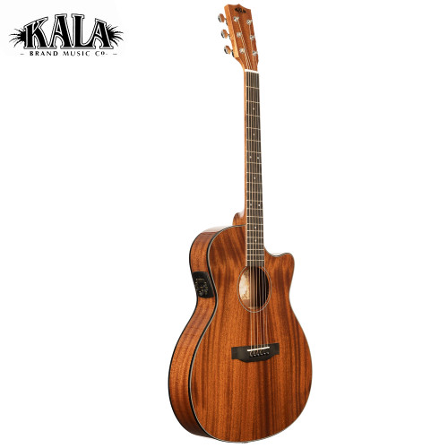 Kala Solid Mahogany Thinline Acoustic Electric Guitar with Gig Bag KA-GTR-MTS-E