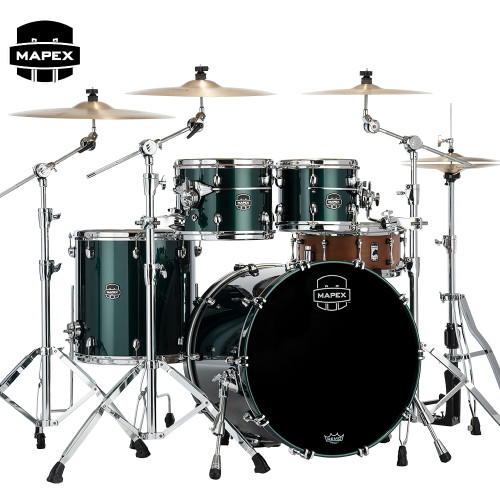Mapex Saturn Evolution Fusion 4-Piece Birch Shell Pack Brunswick Green Lacquer SE504XBPQ Mapex Saturn Evolution Fusion 4-Piece Birch Shell Pack Brunswick Green Lacquer SE504XBPQ