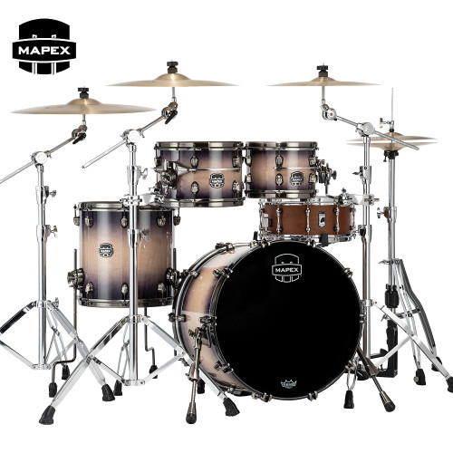 Mapex Saturn Evolution Fusion 4-Piece Birch Shell Pack Exotic Violet Burst Lacquer SE504XBBPZ Mapex Saturn Evolution Fusion 4-Piece Birch Shell Pack Exotic Violet Burst Lacquer SE504XBBPZ