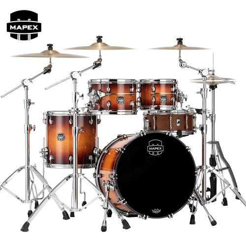 Mapex Saturn Evolution Fusion 4-Piece Birch Shell Pack Exotic Sunburst Lacquer SE504XBPO Mapex Saturn Evolution Fusion 4-Piece Birch Shell Pack Exotic Sunburst Lacquer SE504XBPO