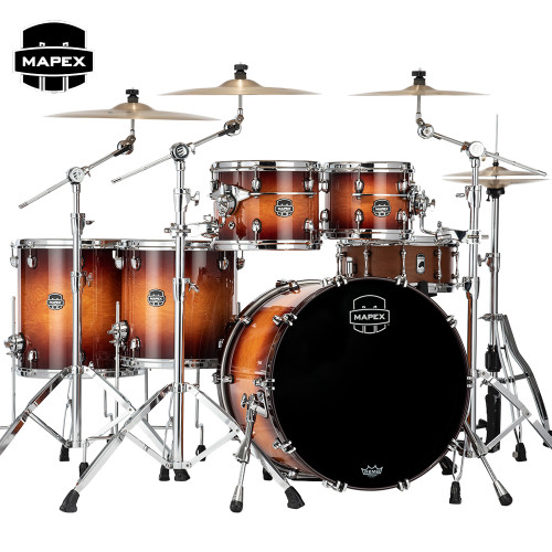 Mapex Saturn Evolution Workhorse 5pc Birch Drum Shell Pack Exotic Sunburst Lacquer SE628XBPO Mapex Saturn Evolution Workhorse 5pc Birch Drum Shell Pack Exotic Sunburst Lacquer SE628XBPO