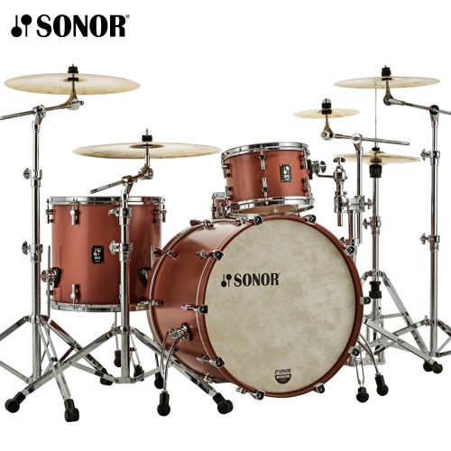 Sonor SQ1 3 Piece 20" Birch Drum Shell Pack Satin Copper Brown SQ1-320NMCSCB