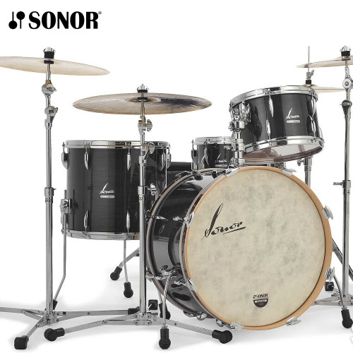 Sonor 3-Piece Vintage Series THREE22 Drum Shell Pack Black Slate VT-322WMCVBS