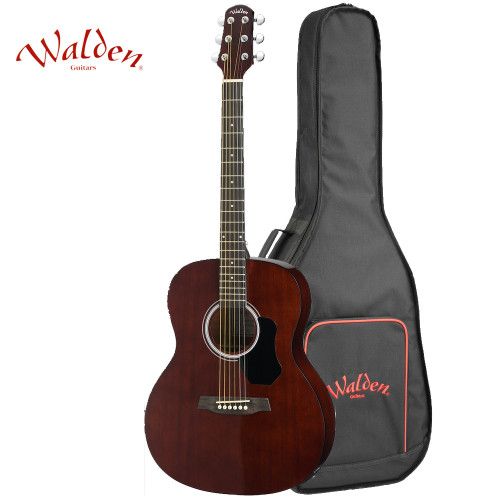 Walden O351E Standard Mahogany Orchestra Acoustic Electric Guitar with Gig Bag