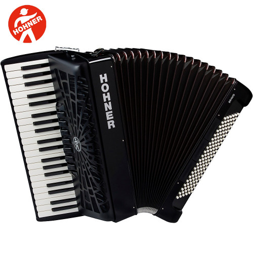 Hohner Bravo III 120 Chromatic Piano Accordion - Jet Black with Gig Bag and Straps Hohner Bravo III 120 Chromatic Piano Accordion - Jet Black with Gig Bag and Straps
