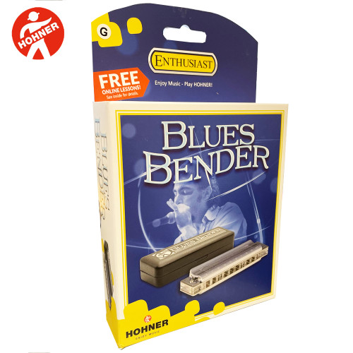 Hohner M586BX-D Blues Bender Diatonic Harmonica Key Of D With Case