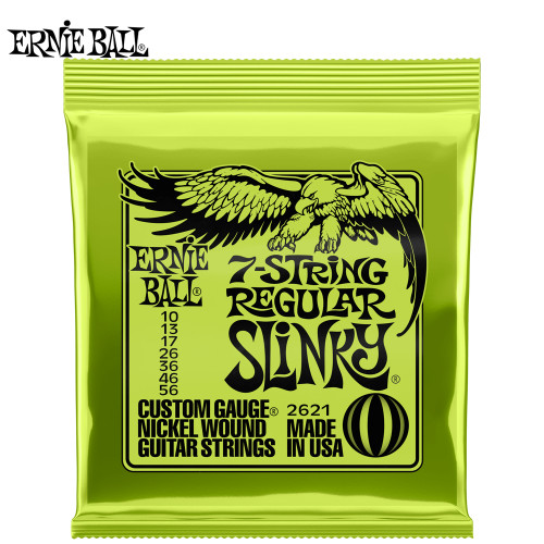 Ernie Ball 2621 7-String Regular Slinky Nickel Electric Guitar Strings 10-56