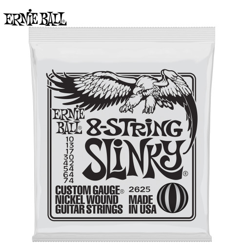 Ernie Ball 2625 8-String Regular Slinky Nickel Electric Guitar Strings 10-74
