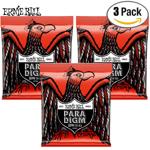 3-PACK Ernie Ball 2030 Paradigm Skinny Top Heavy Bottom 7-String Electric Guitar String