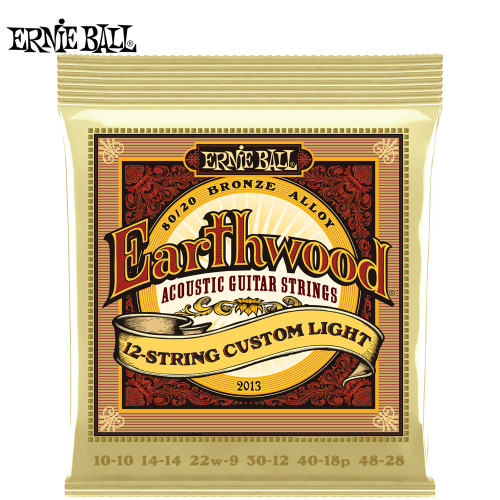 Ernie Ball 2013 Earthwood Bronze 12-String Custom Light Acoustic Guitar Strings