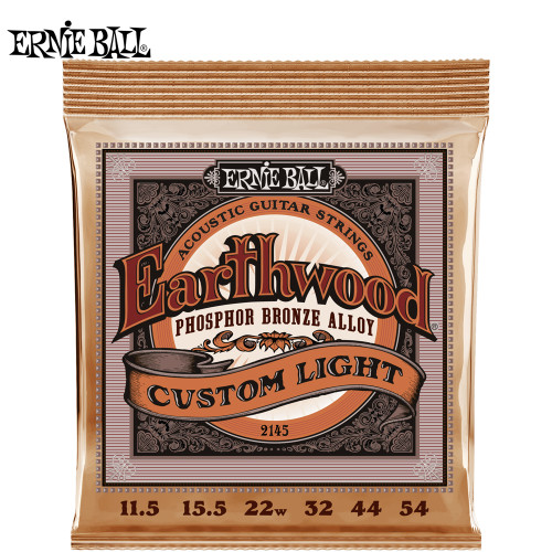Ernie Ball 2145 Earthwood Custom Light Acoustic Guitar Strings 11.5-54