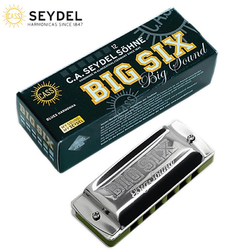 Seydel Big Six Blues 6-Hole Harmonica Key of C (Olive) With Stainless Steel Reeds