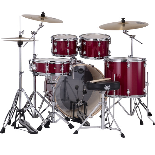 Mapex Venus 5PC Fusion Complete Drum Kit Crimson Red Sparkle