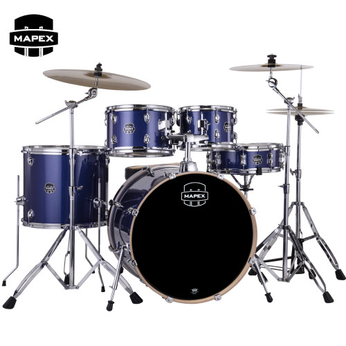 Mapex Venus 5PC Fusion Complete Drum Kit Blue Sky Sparkle VE5045FTCVI