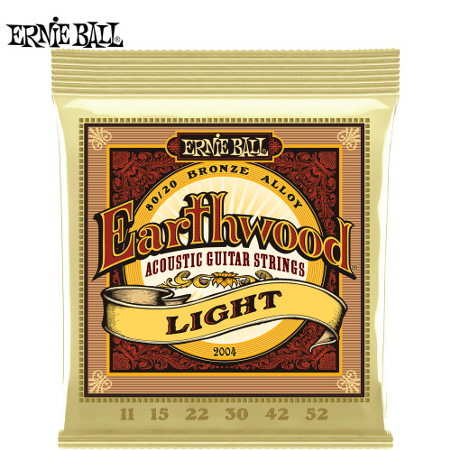Ernie Ball 2004 Earthwood 80/20 Bronze Acoustic Guitar Strings Light 11-52