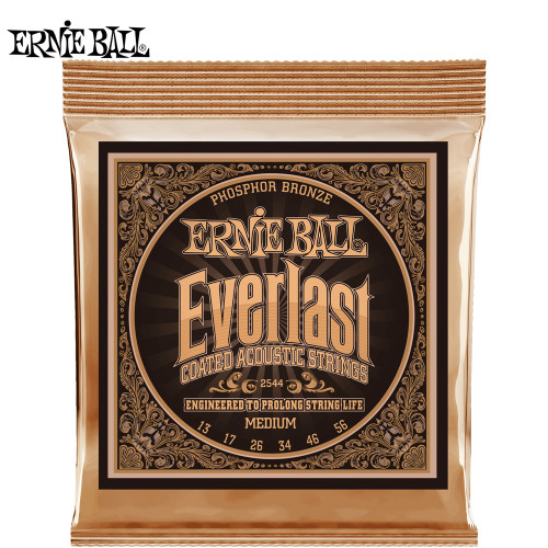 Ernie Ball 2544 Everlast Coated Phosphor Bronze Acoustic Guitar Strings 13-56