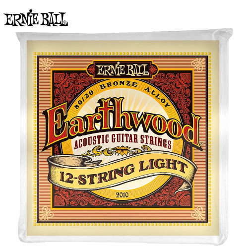 Ernie Ball 2010 Earthwood 80/20 Bronze 12-String Acoustic Guitar Strings 09-46