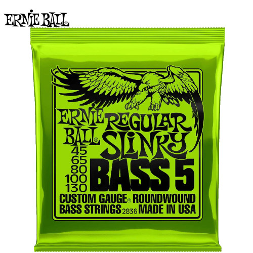 Ernie Ball 2836 Regular Slinky Nickel 5-String Electric Bass Strings 45-130