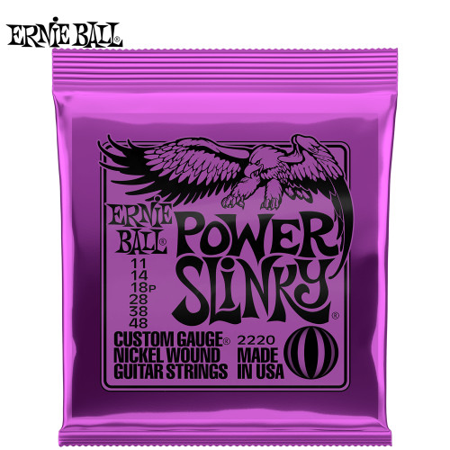 Ernie Ball 2220 Power Slinky Nickel Wound Electric Guitar Strings 11-48