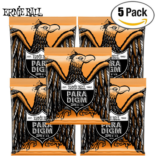 5-PACK Ernie Ball 2022 Paradigm Hybrid Slinky Nickel Electric Guitar Strings 09-46