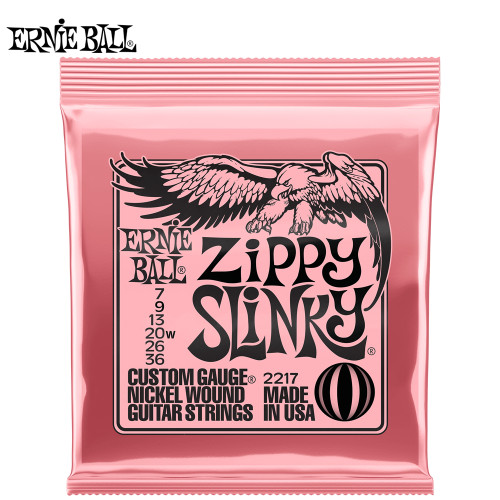 Ernie Ball 2217 Zippy Slinky Nickel Wound Electric Guitar Strings 7-36