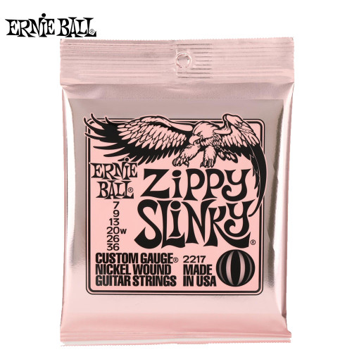 Ernie Ball 2217 Zippy Slinky Nickel Wound Electric Guitar Strings 7-36 USA Made