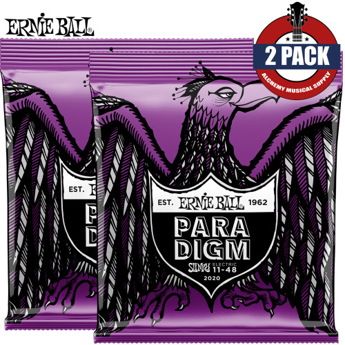 2-PACK Ernie Ball 2020 Power Slinky Paradigm Nickel Electric Guitar Strings 11-48