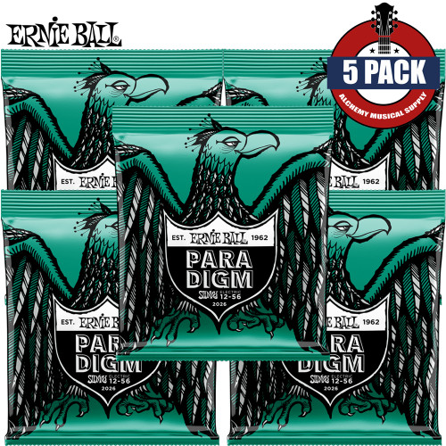 5-PACK Ernie Ball 2026 Not Even Slinky Paradigm Electric Guitar Strings 12-56