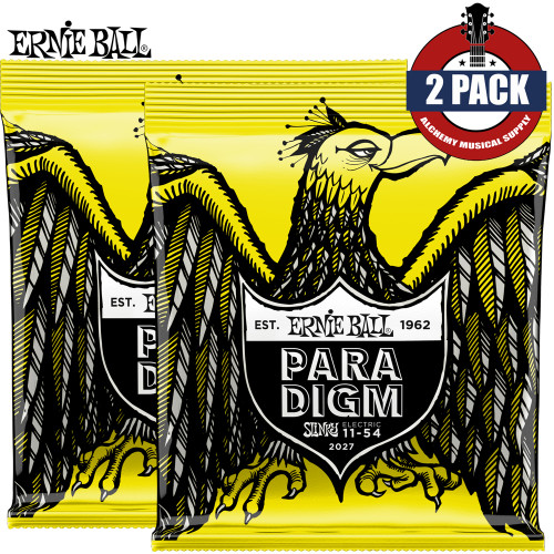  2-PACK Ernie Ball 2027 Beefy Slinky Paradigm Nickel Electric Guitar Strings 11-54