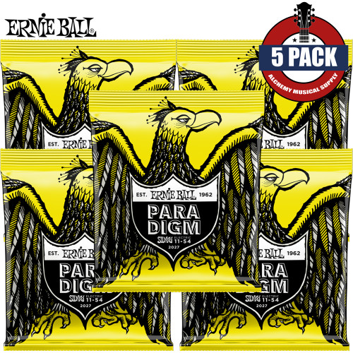 5-PACK Ernie Ball 2027 Beefy Slinky Paradigm Nickel Electric Guitar Strings 11-54