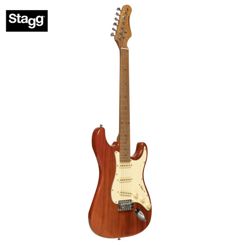 Stagg Vintage Series 55 Solid Body Electric Guitar Transparent Red SES-55 STF Stagg Vintage Series 55 Solid Body Electric Guitar Transparent Red SES-55 STF