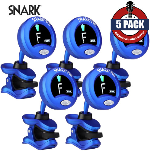 5-PACK Snark SN-1X Chromatic Rechargeable Clip On Headstock Guitar/Bass Tuner