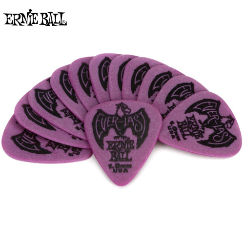 12-PACK Ernie Ball 9193 Everlast 1.0mm Gauge Derlin Purple Guitar Picks 12-PACK Ernie Ball 9193 Everlast 1.0mm Gauge Derlin Purple Guitar Picks