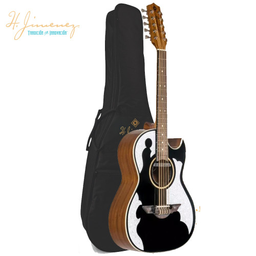 H. Jimenez El Patron LBQ4EBT 10 String Bajo Quinto Acoustic Electric Guitar Black