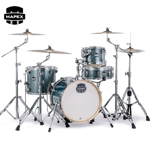 Mapex Mars Birch 4-Piece Bop Drum Shell Pack Twilight Sparkle MA486SMI Mapex Mars Birch 4-Piece Bop Drum Shell Pack Twilight Sparkle MA486SMI