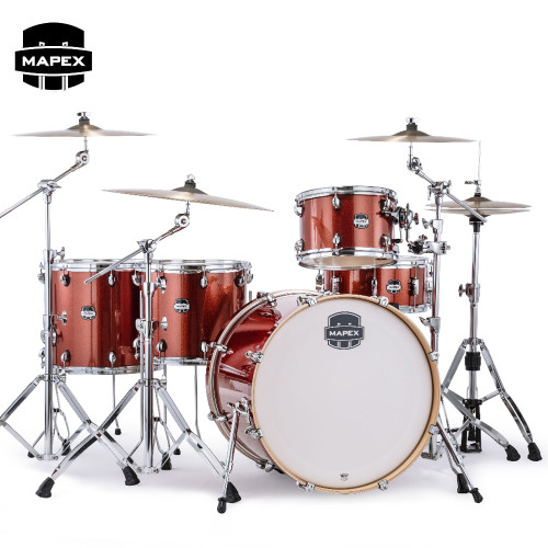 Mapex Mars Birch 5-Piece Crossover Drum Shell Pack Blood Orange Sparkle MA528SFOR Mapex Mars Birch 5-Piece Crossover Drum Shell Pack Blood Orange Sparkle MA528SFOR