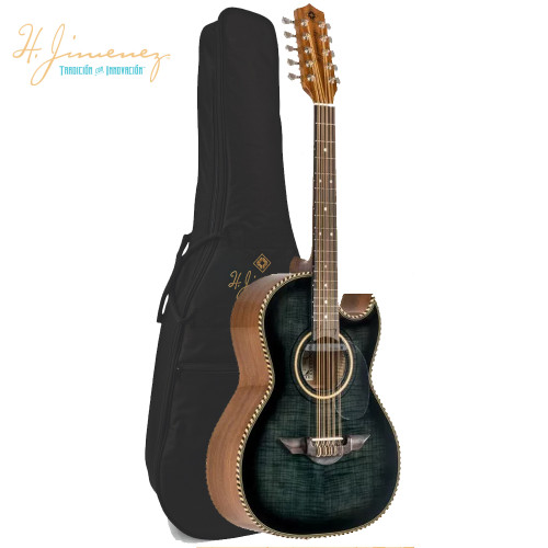 H. Jimenez El Estandar 10 String Bajo Quinto Acoustic Electric Guitar Black