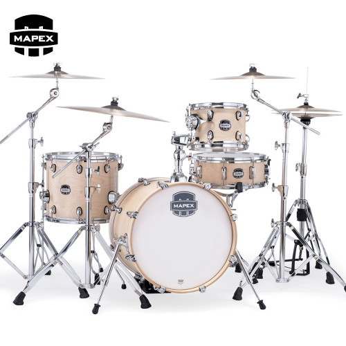 Mapex Mars Maple Series 4-Piece Bop Drum Shell Pack Natural Satin MM486SNW Mapex Mars Maple Series 4-Piece Bop Drum Shell Pack Natural Satin MM486SNW