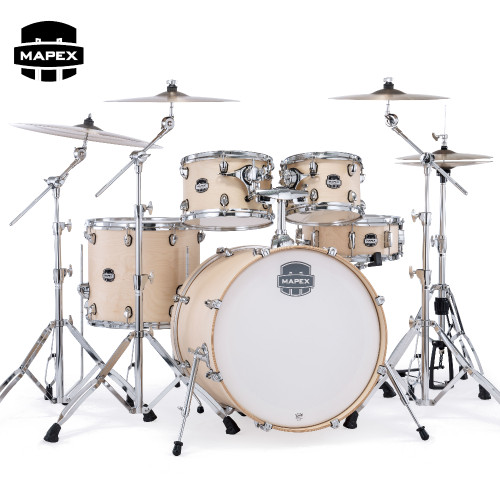 Mapex Mars Maple Series 5-Piece Rock Drum Shell Pack Natural Satin MM529SFNW Mapex Mars Maple Series 5-Piece Rock Drum Shell Pack Natural Satin MM529SFNW