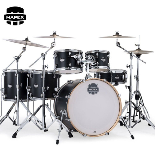 Mapex Mars Maple 6-Piece Studioease Drum Shell Pack Matte Black MM628SFUKD Mapex Mars Maple 6-Piece Studioease Drum Shell Pack Matte Black MM628SFUKD