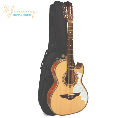 H. Jimenez LBQ2 El Musico Bajo Quinto 10 String Acoustic Guitar with Gig Bag