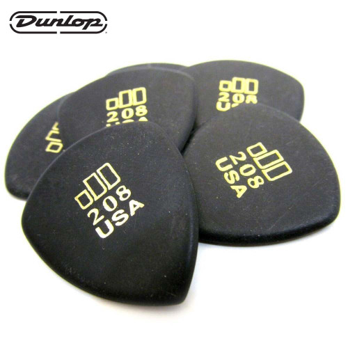 6-PACK Dunlop 477P208 JD Jazztone Large Sharp Tip Guitar Picks Black 6-PACK Dunlop 477P208 JD Jazztone Large Sharp Tip Guitar Picks Black