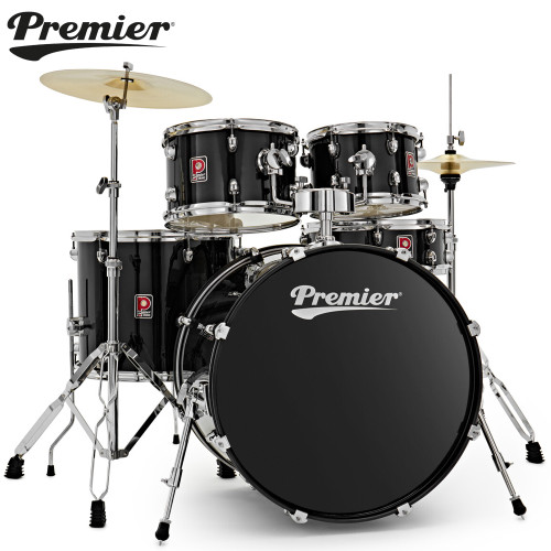 Premier Revolution 22" 5-Piece Complete Drum Kit Black PR22-5DKBKW
