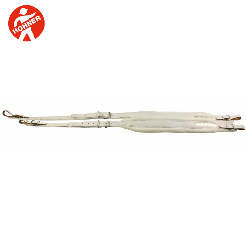 Hohner ACC6 WHITE 42" Accordion Leather Strap - White - Made In Mexico