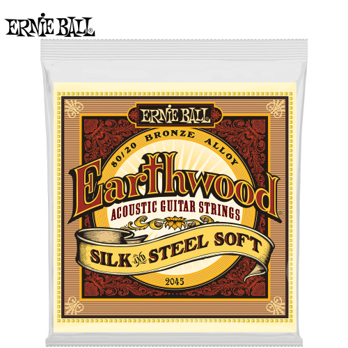 Ernie Ball 2045 Earthwood Silk & Steel Soft Acoustic Guitar Strings 11-52