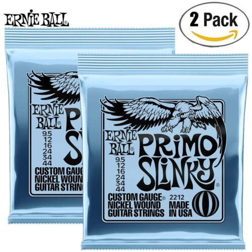 2-PACK Ernie Ball 2212 Primo Slinky Nickel Wound Electric Guitar Strings 9.5-44