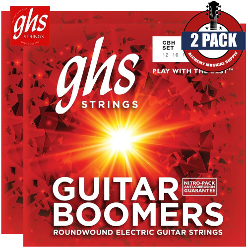 2-PACK GHS GBH Boomers Heavy 12-52 Nickel-Plated Roundwound Electric Guitar Strings