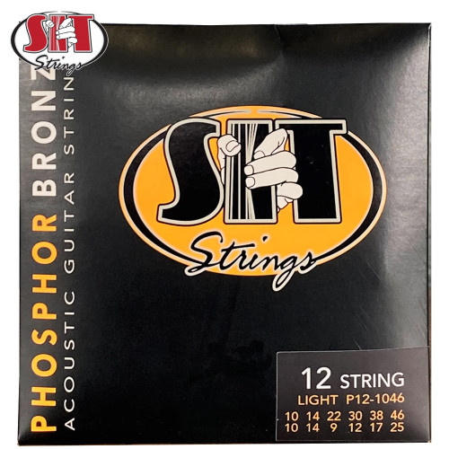 SIT P121046 Phosphor Bronze 12-String Acoustic Guitar Strings Light
