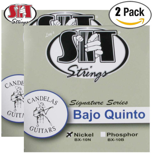 2-PACK SIT BX-10N Nickel 10-String Bajo Quinto Loop End Guitar Strings 2-PACK SIT BX-10N Nickel 10-String Bajo Quinto Loop End Guitar Strings