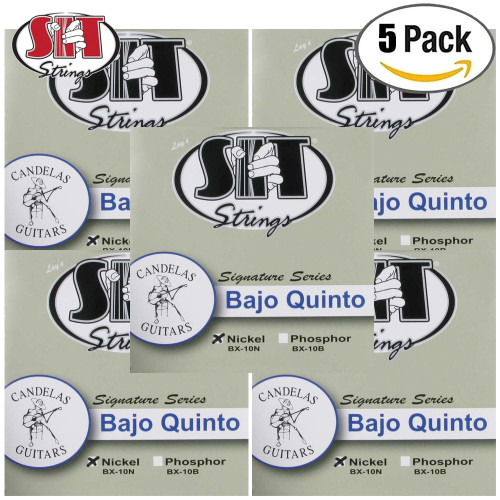 5-PACK SIT BX-10N Nickel 10-String Bajo Quinto Loop End Guitar Strings 5-PACK SIT BX-10N Nickel 10-String Bajo Quinto Loop End Guitar Strings
